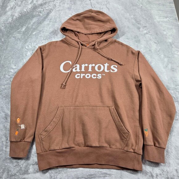 Carrots By Anwar Carrots X Crocs Hoodie Mens Medium Brown Sweatshirt - Picture 1 of 11